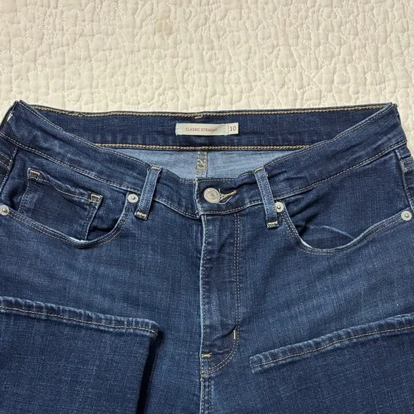 Levi's Women's Dark Blue Straight Jeans - Picture 3 of 9